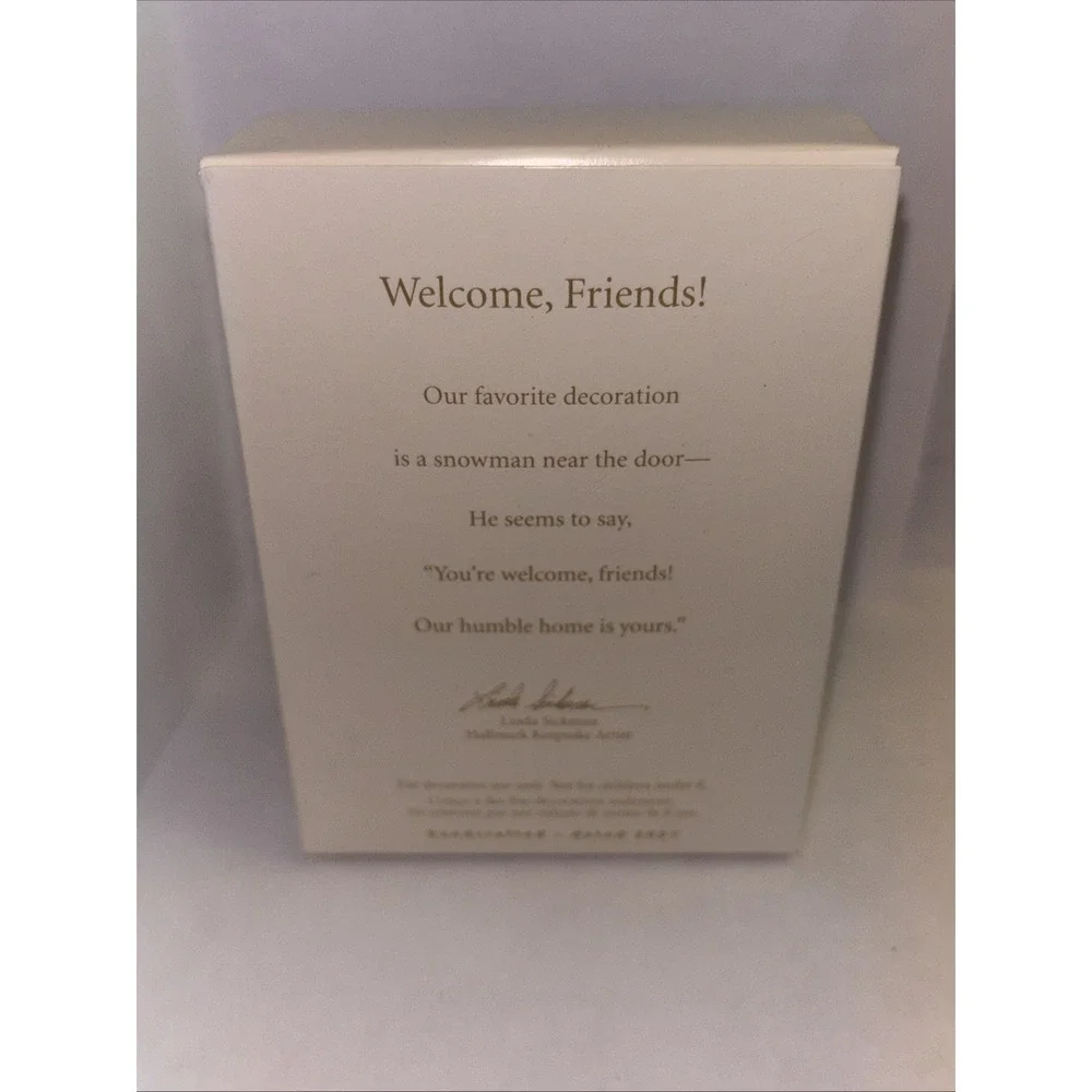 Hallmark 2007 Keepsake Welcome Friends! Snowman Christmas Ornament